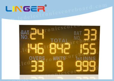 Colore ambrato 110V ~ alimentazione in ingresso della cifra dell'installazione LED del tabellone segnapunti facile del cricket di entrata 240V