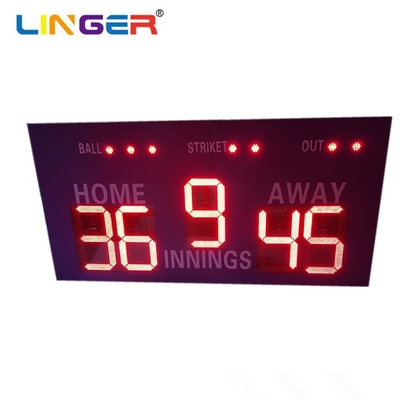 Tabella di punteggio di baseball a LED digitale di alta durata con facile installazione