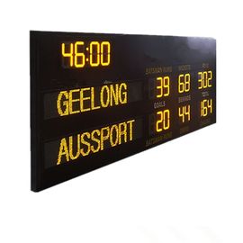 Tabellone segnapunti elettronico principale all'aperto di AFL con la funzione di tempo nel colore giallo