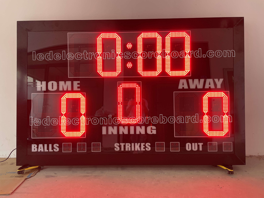 Il tabellone segnapunti di baseball di colore rosso LED ha incluso Logo Printing libero