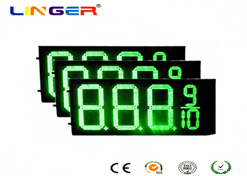 IP54 Rear Waterproof RF Controller LED Gas Station Price Signs 12 Inch