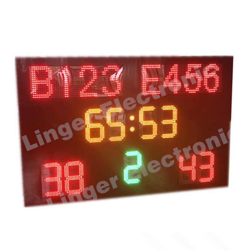 1240mm X 1900mm X 100mm Led Football Scoreboard / Soccer Score Board With Led Team Name