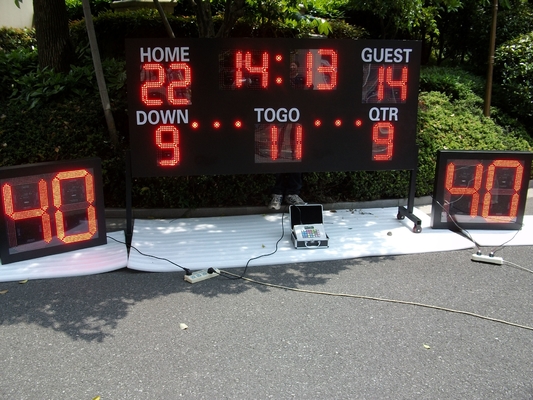Tabellone segnapunti senza fili 9500mcd di football americano di comunicazione di onda radio con l'orologio sparato