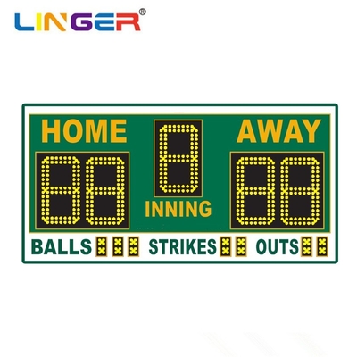 Tabella di punteggio di baseball a LED ad alta resistenza con elevato tasso di aggiornamento