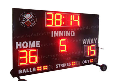 Tabellone segnapunti del campo di baseball della struttura IP54, tabellone segnapunti senza fili 110V ~ 220V di baseball