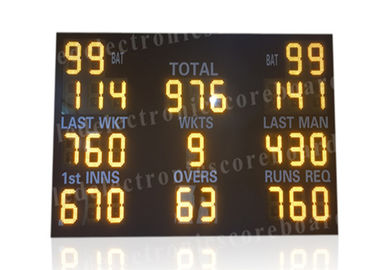 Tabelloni segnapunti elettronici gialli del cricket, struttura impermeabile del tabellone segnapunti di Digital del cricket