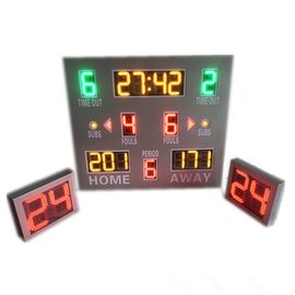 Tabellone segnapunti senza fili di pallacanestro di controllo LED di Digital con l'orologio di colpo in 3 generi di colori