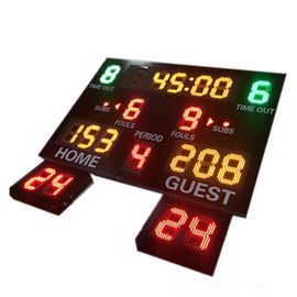 Tabellone segnapunti dell'interno di pallacanestro di Digital della palestra di uso con 24 orologi di colpo di secondi
