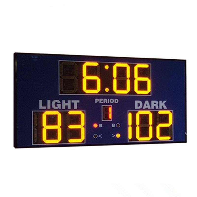 110V ~ orologio del gioco di pallacanestro 250V, tabellone segnapunti elettronico di pallacanestro con l'orologio di colpo